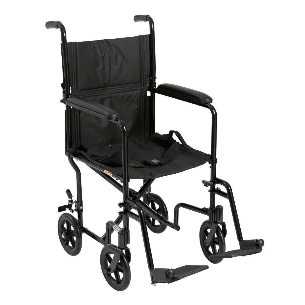 19 inch Transport Chair Black